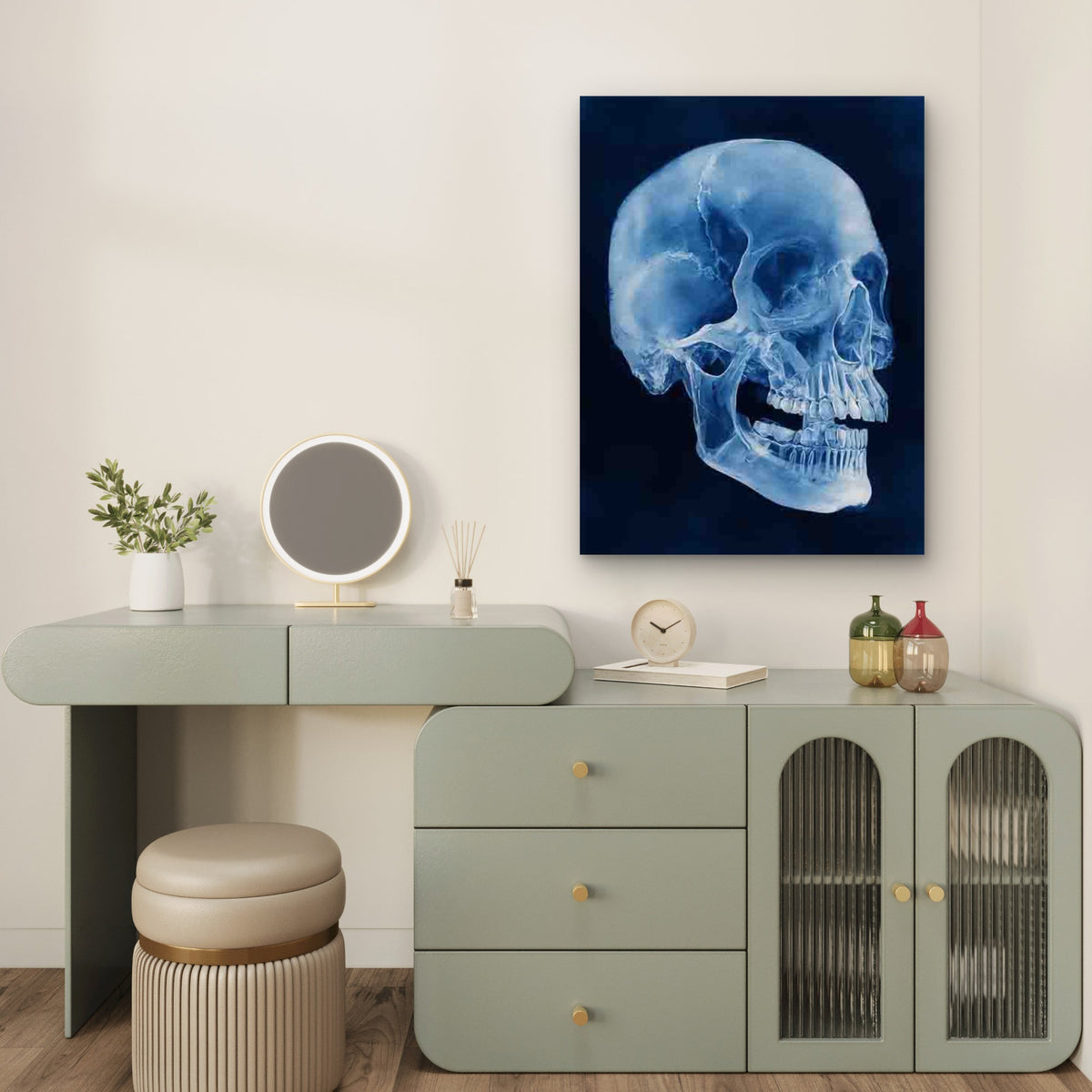 Skull Teeth Pan X-Ray Dental Anatomy Metal Print Ready to Hang