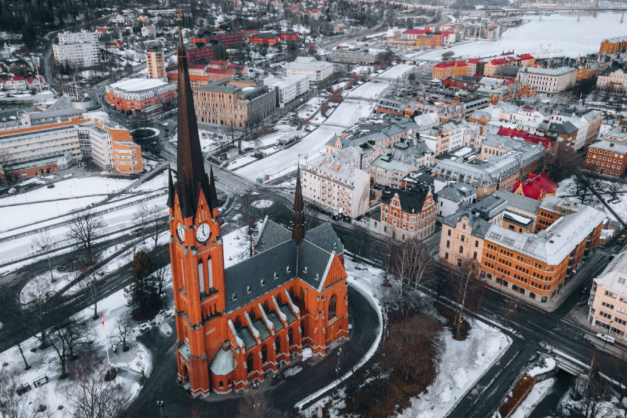 Gustav Adolf Church in Winter Home Decor Premium Quality Poster Print Choose Your Sizes - Bella Home Decor