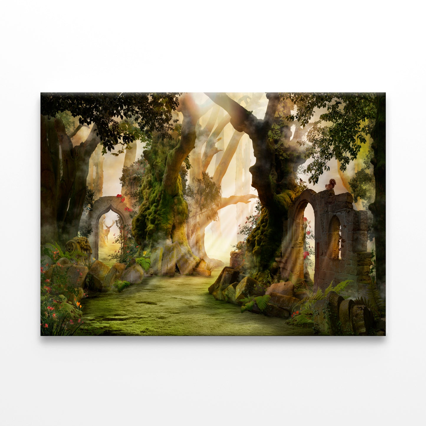 Misty Deep Woods with Archway Wall Art Decor 100% Australian Made - Bella Home Decor