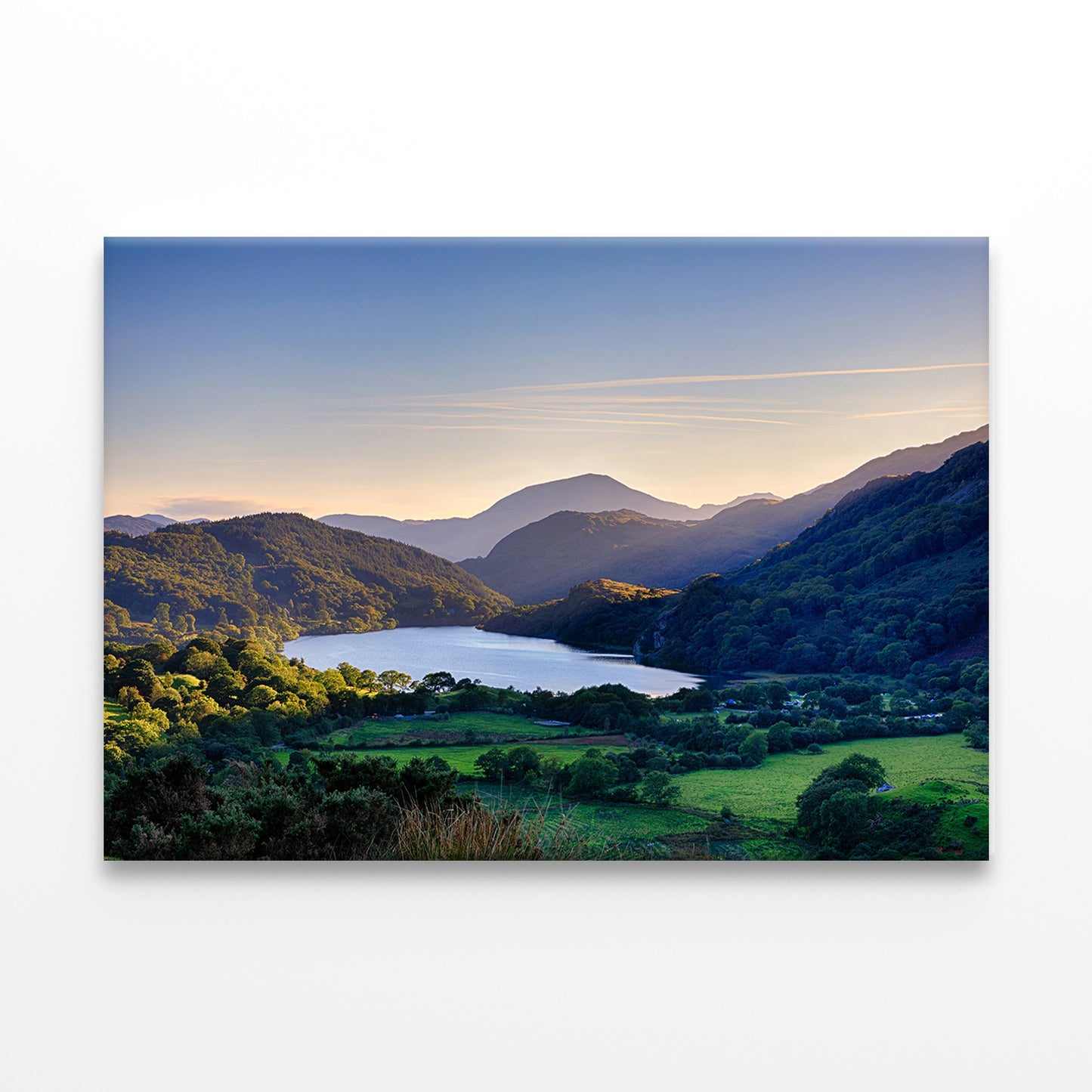 Sunset Over Llyn Gwynant, Wales Wall Art Decor 100% Australian Made