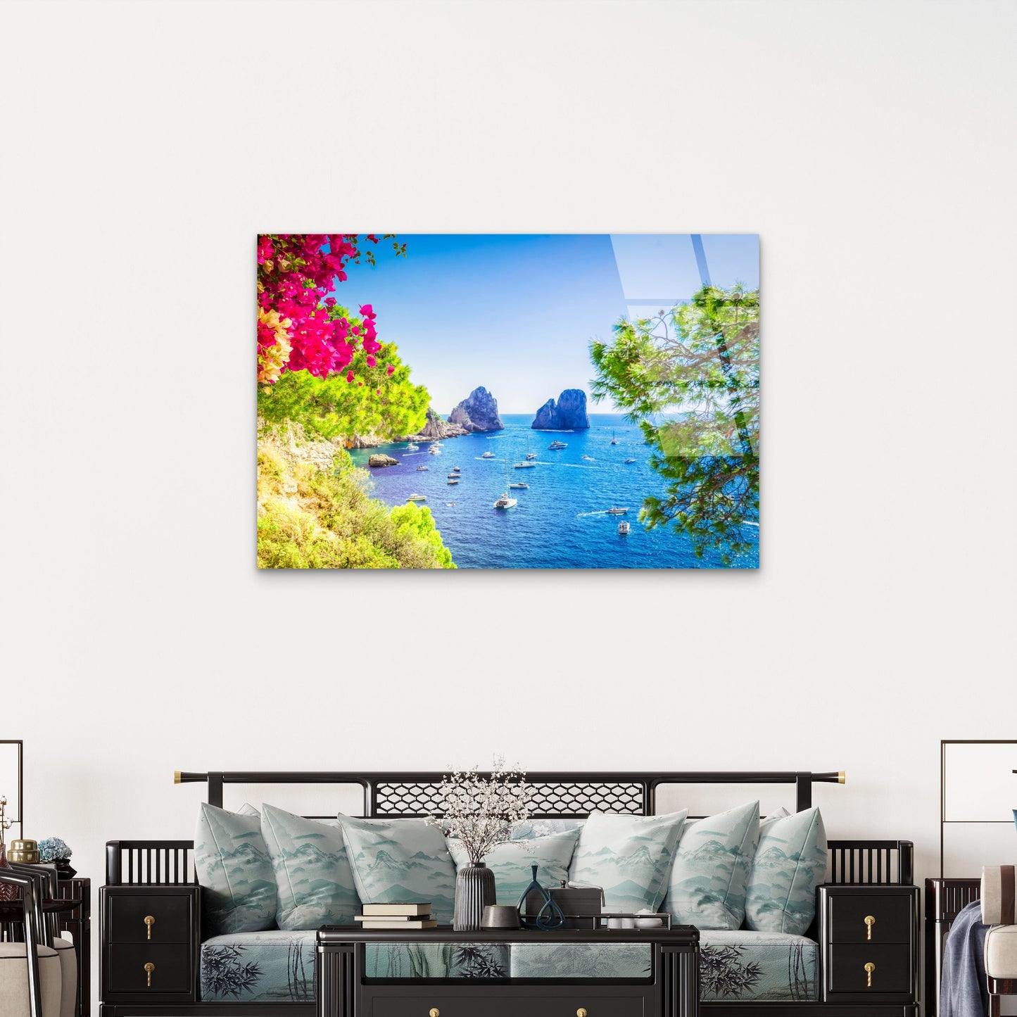 Capri Italy Faraglioni Rocks Ocean Coast Acrylic Glass Printing Wall Art Australian Made Quality