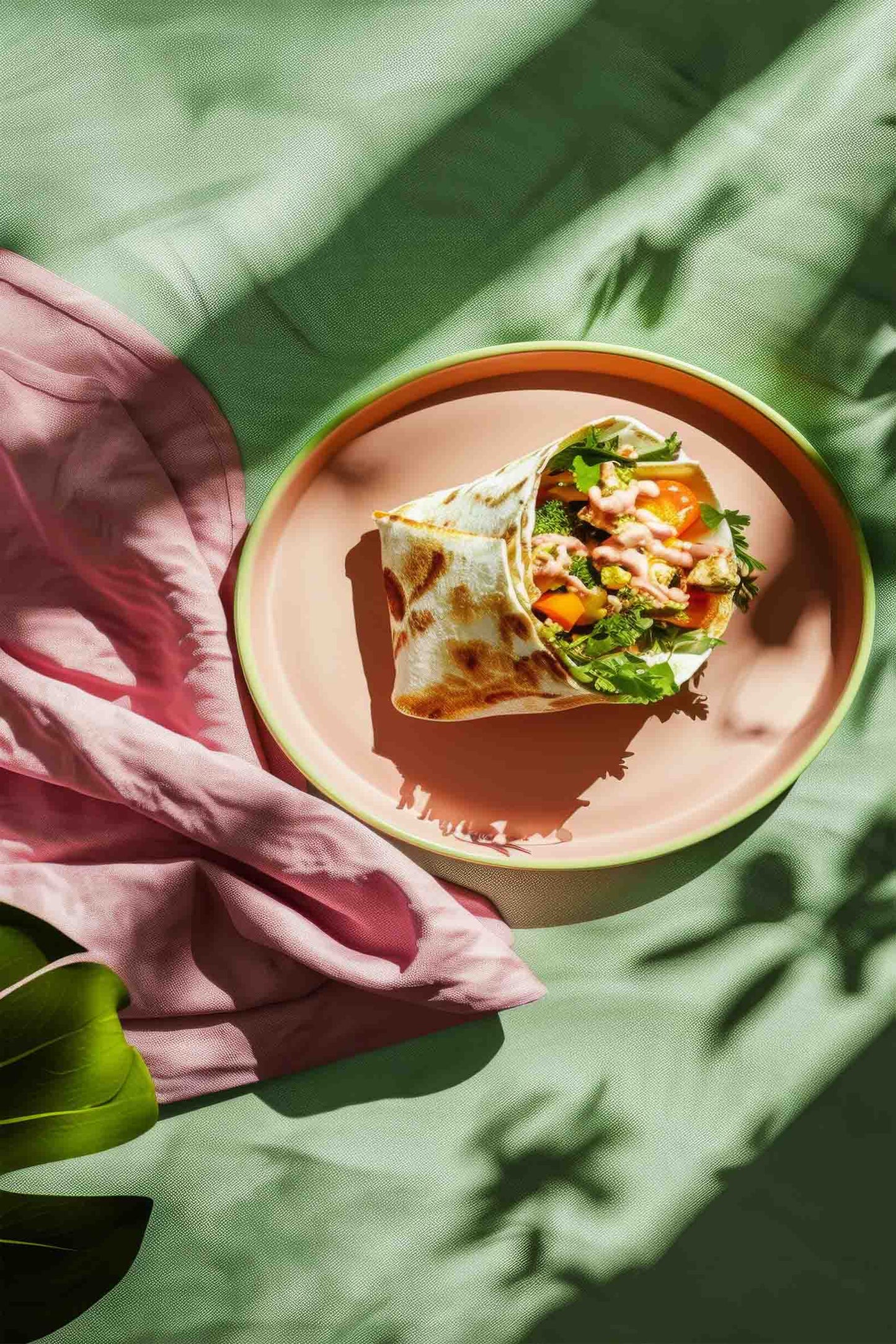 Fresh Healthy Veggie Wrap 60x90cm Metal Print Ready to Hang