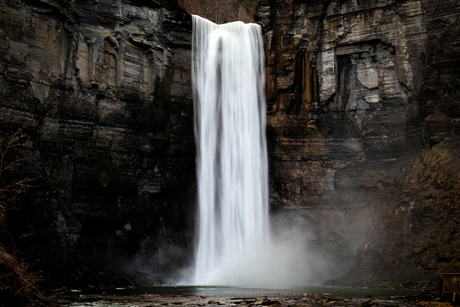 Taughannock Falls a Silky-Smooth Waterfall Acrylic Glass Print Tempered Glass Wall Art 100% Made in Australia Ready to Hang - Bella Home Decor