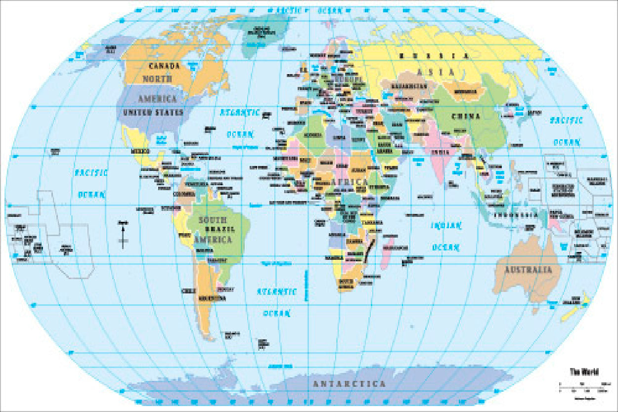 2012 World Political Map Home Decor Premium Quality Poster Print Choose Your Sizes - Bella Home Decor