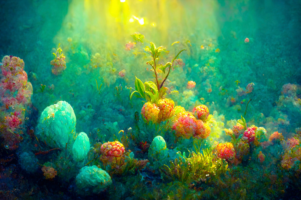 Coral Reef with Plants and Rocks Home Decor Premium Quality Poster Print Choose Your Sizes - Bella Home Decor