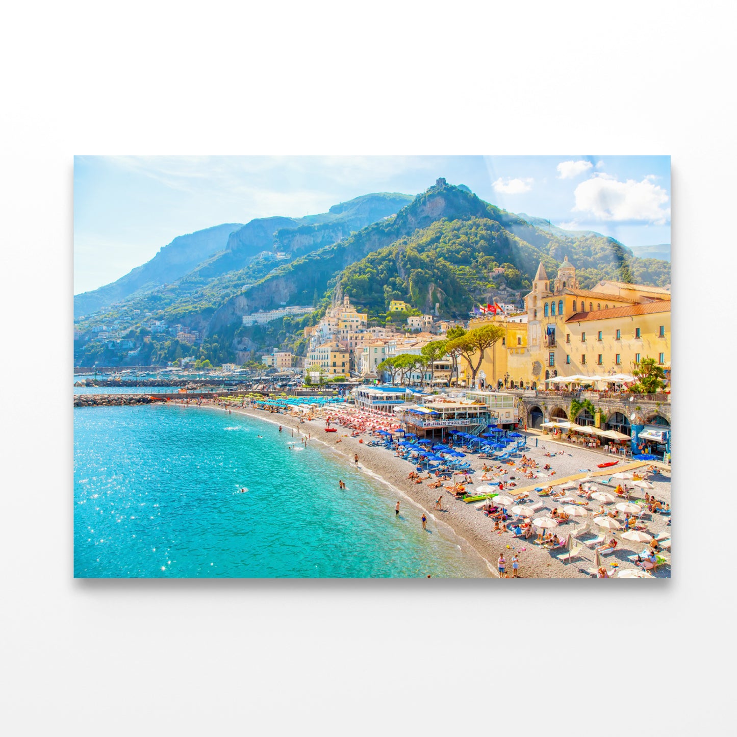 The Stunning Amalfi Coast Italy Acrylic Glass Print Tempered Glass Wall Art 100% Made in Australia Ready to Hang - Bella Home Decor