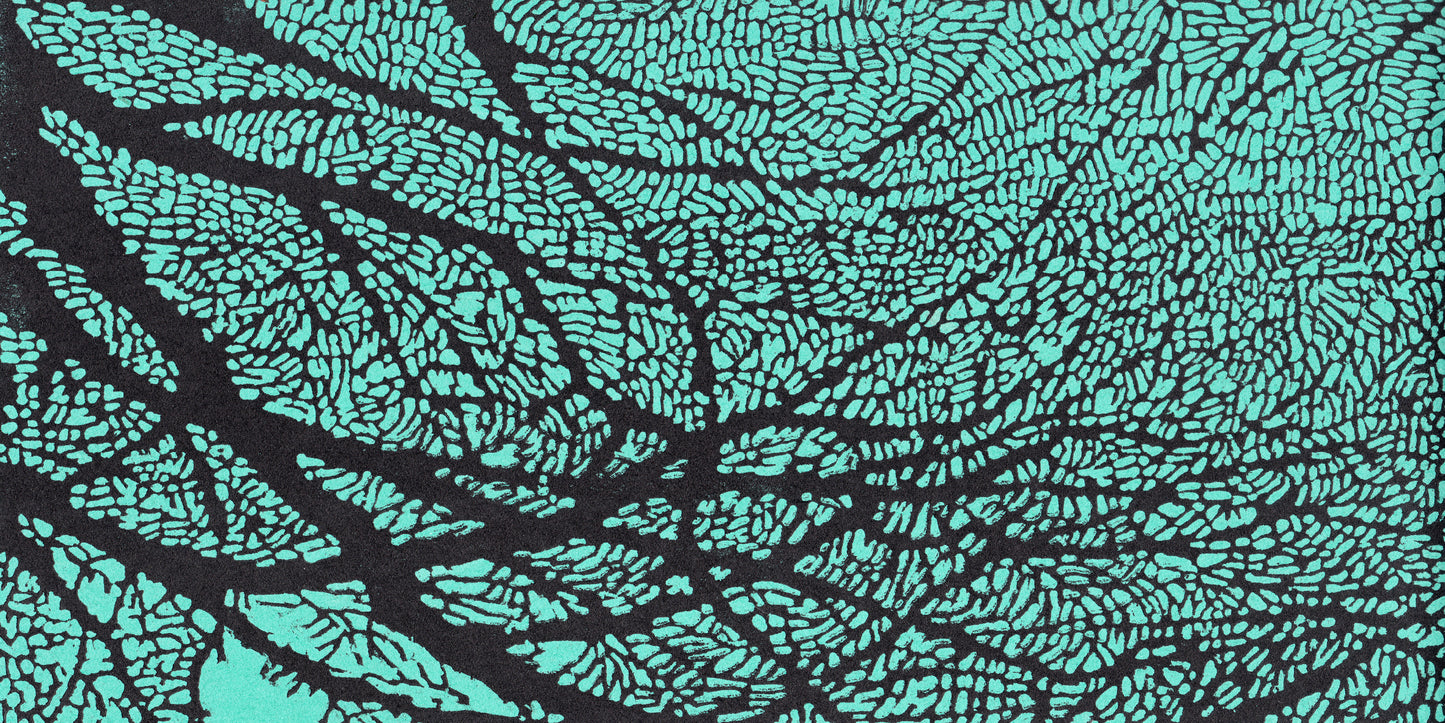 Teal Organic Cellular Pattern Wall Art Canvas Office Home Room Framed 120x60cm - Bella Home Decor