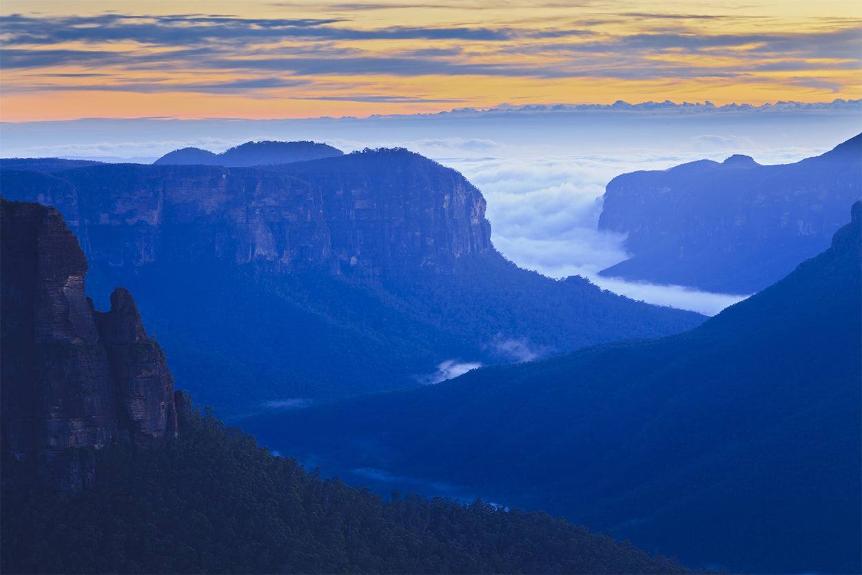 Blue Mountains National Park NSW Govett's Leap Sunrise Wall Art Decor 100% Australian Made