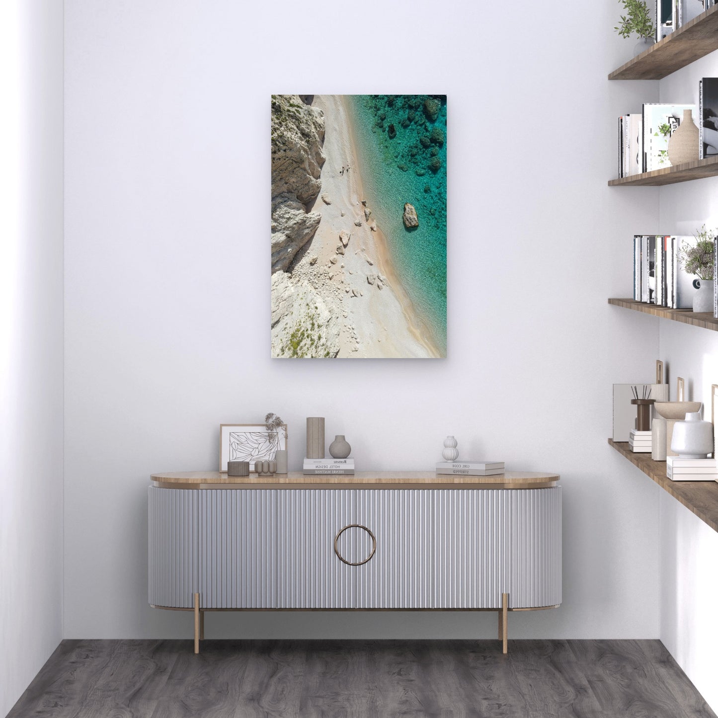 Agiofili Beach Lefkada Greece 40x60cm Metal Print Ready to Hang