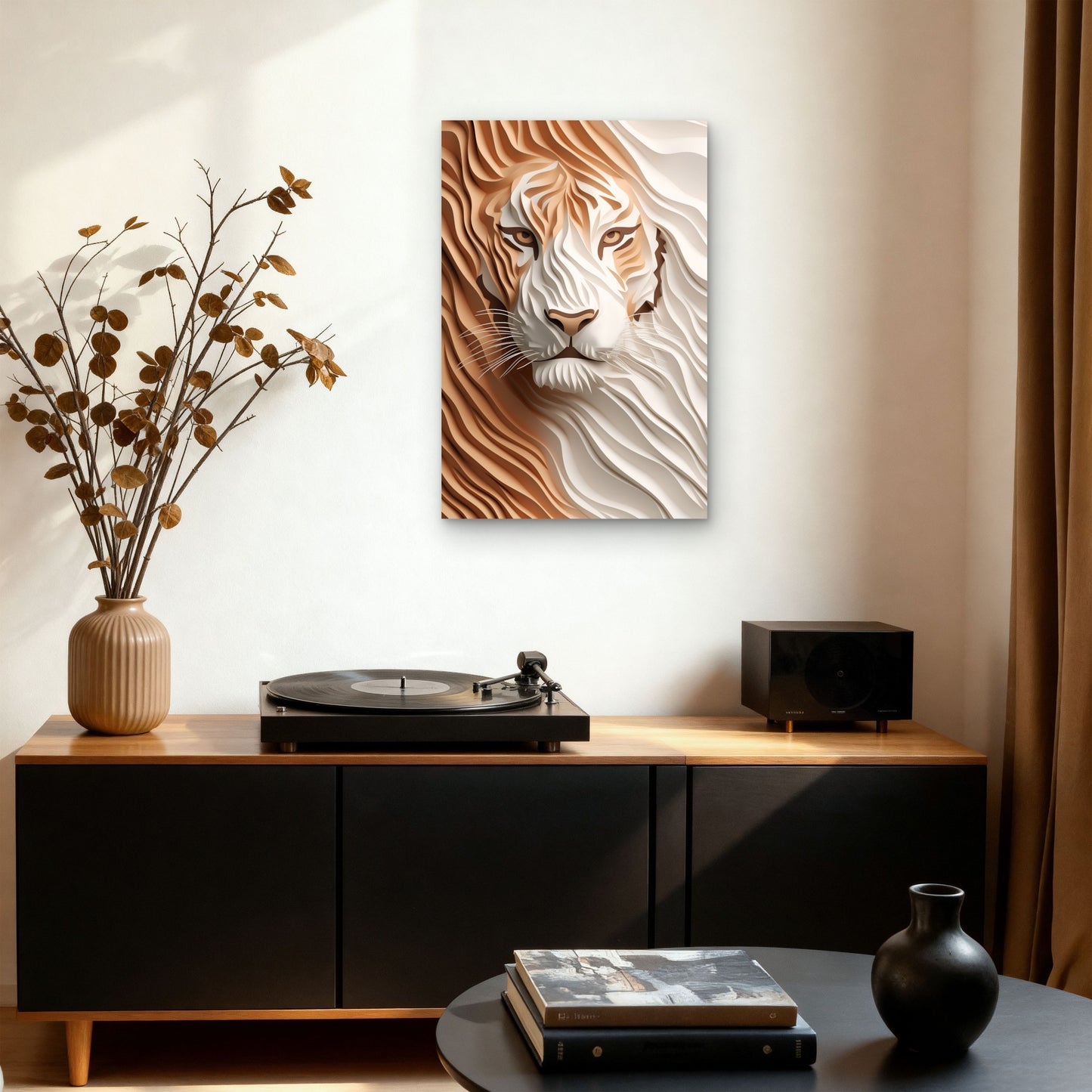 Tiger Wild Animal Face Abstract 40x60cm Metal Print Ready to Hang