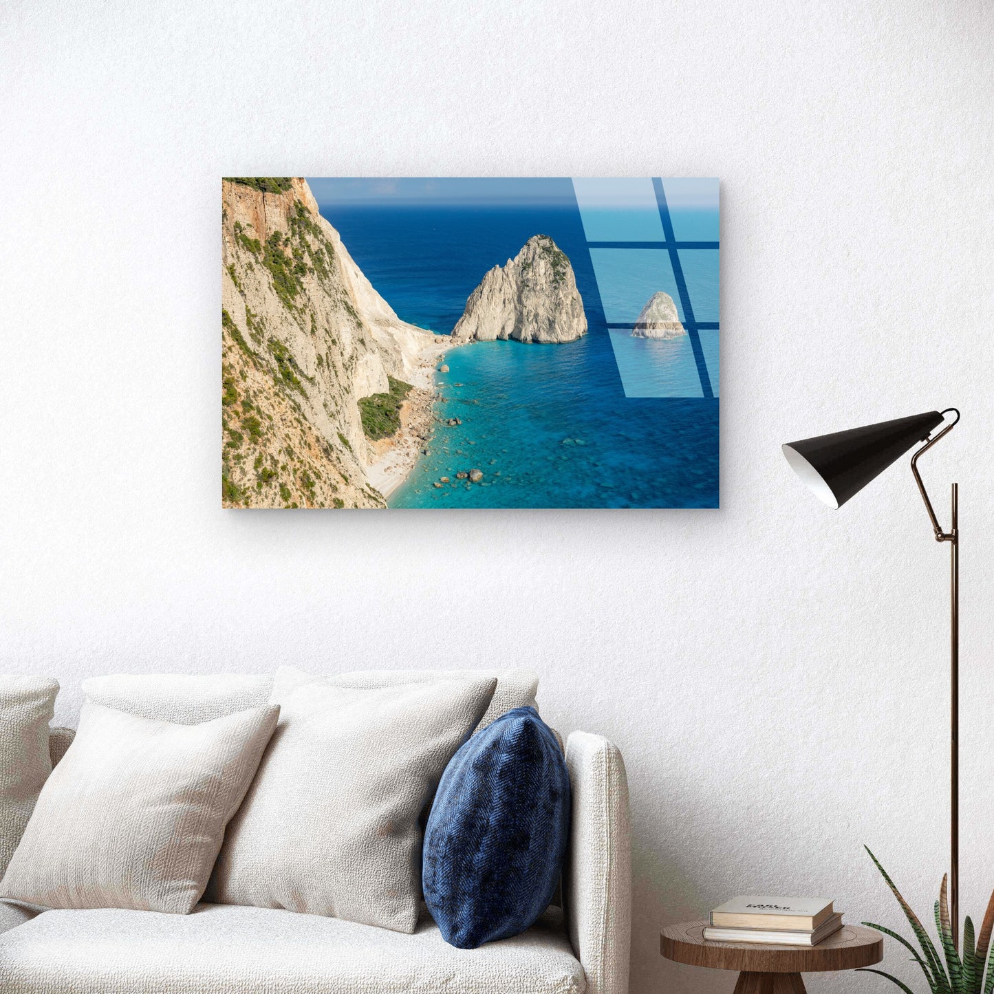Mizithres Beach Zakynthos Acrylic Glass Printing Wall Art Australian Made Quality