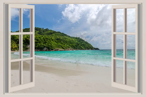 Stunning window beach popular design 90x60cm Print 100% Australian Made - Bella Home Decor
