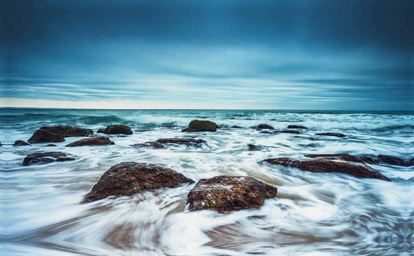 Stunning beach wave blue 90x60cm Print 100% Australian Made - Bella Home Decor