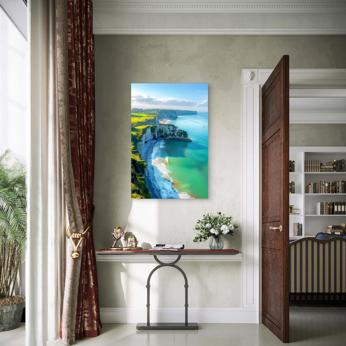 Etretat France White Cliffs Coast Ocean Sea 40x60cm Metal Print Ready to Hang