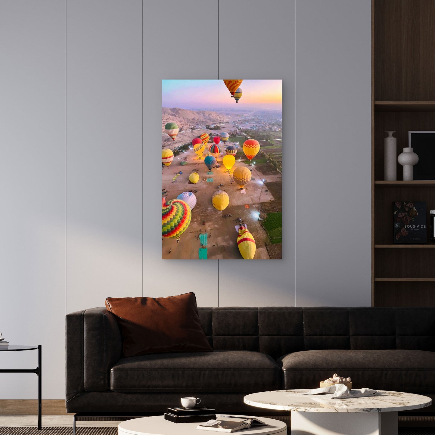 Golden Hour Hot Air Festival 40x60cm Metal Print Ready to Hang