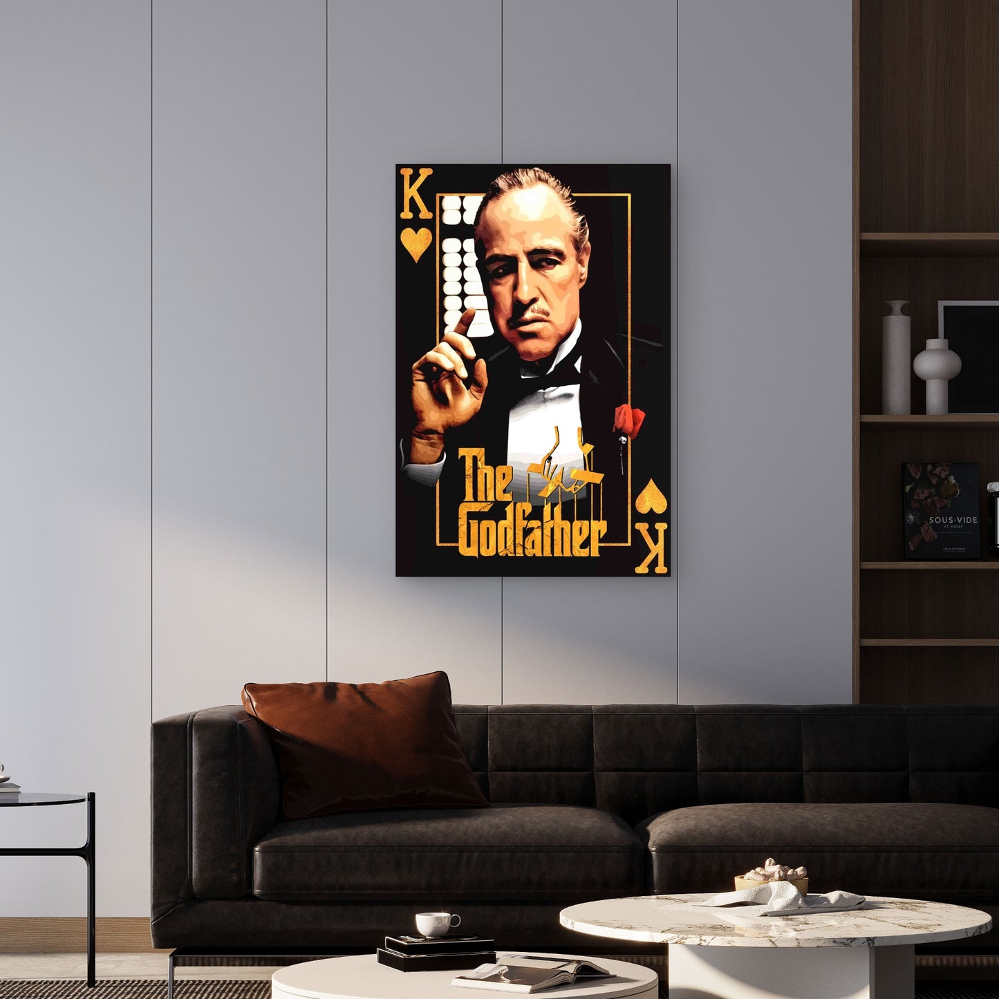 Classic Mobster King of Hearts 40x60cm Metal Print Ready to Hang