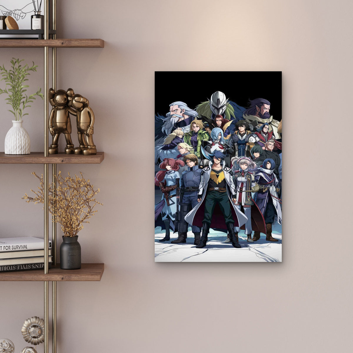 Anime Main Characters Group Metal Print Ready to Hang