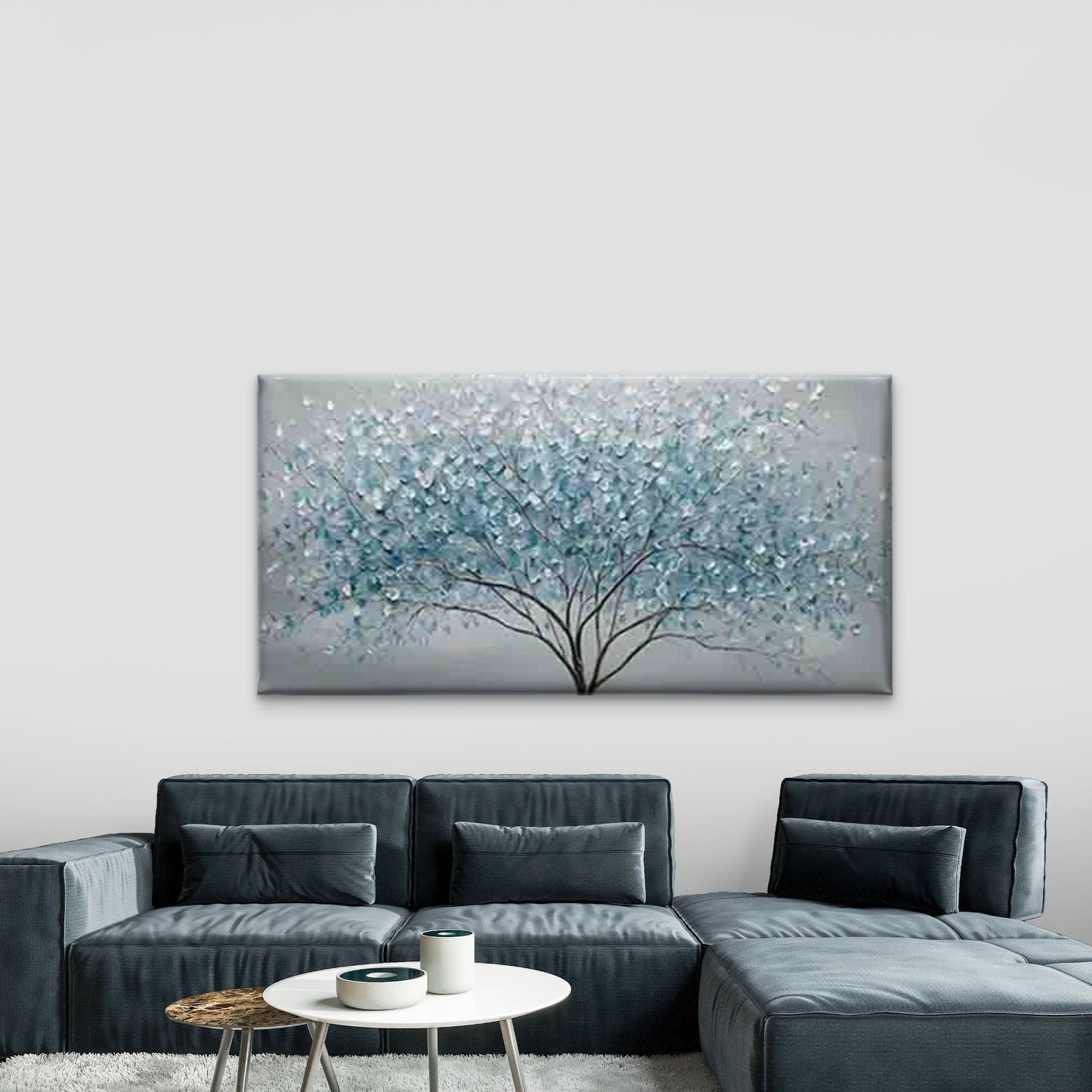 Abstract Tree Pattern Featuring Wall Art Canvas Office Home Room Framed 120x60cm - Bella Home Decor