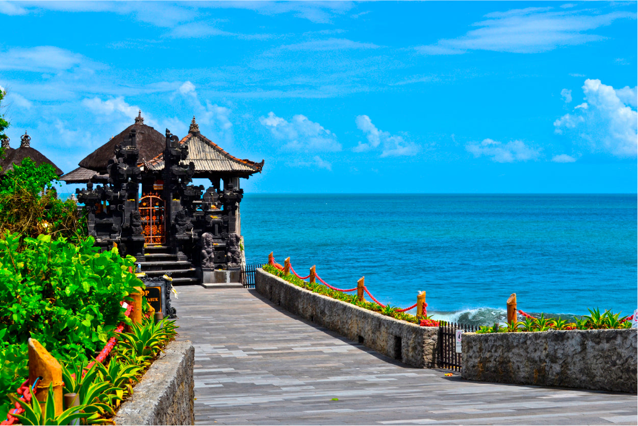 Temple with Beach Blue Sky Home Decor Premium Quality Poster Print Choose Your Sizes - Bella Home Decor