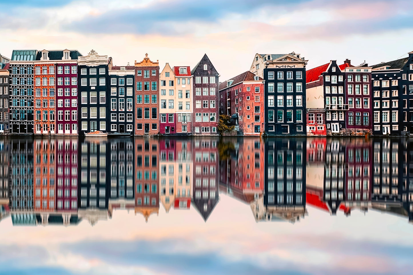 Amsterdam Netherlands Featuring Iconic Canal Houses Wall Art Decor 100% Australian Made - Bella Home Decor