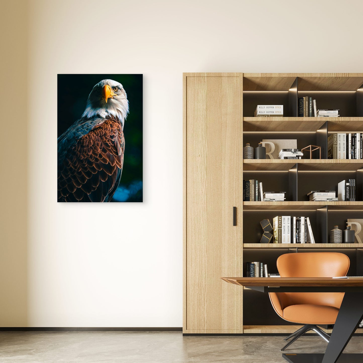 Majestic Bald Eagle Portrait Wildlife Bird 40x60cm Metal Print Ready to Hang