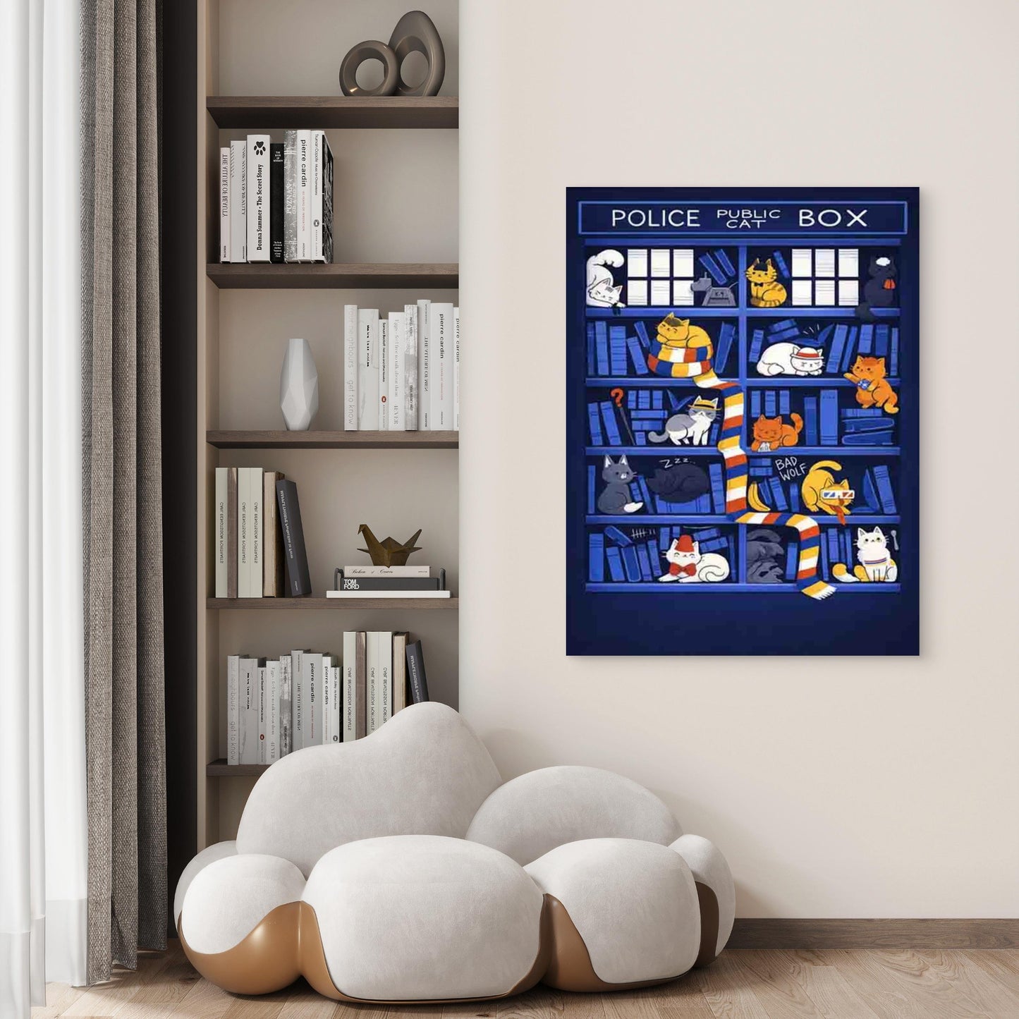 Cats in Box 40x60cm Metal Print Ready to Hang