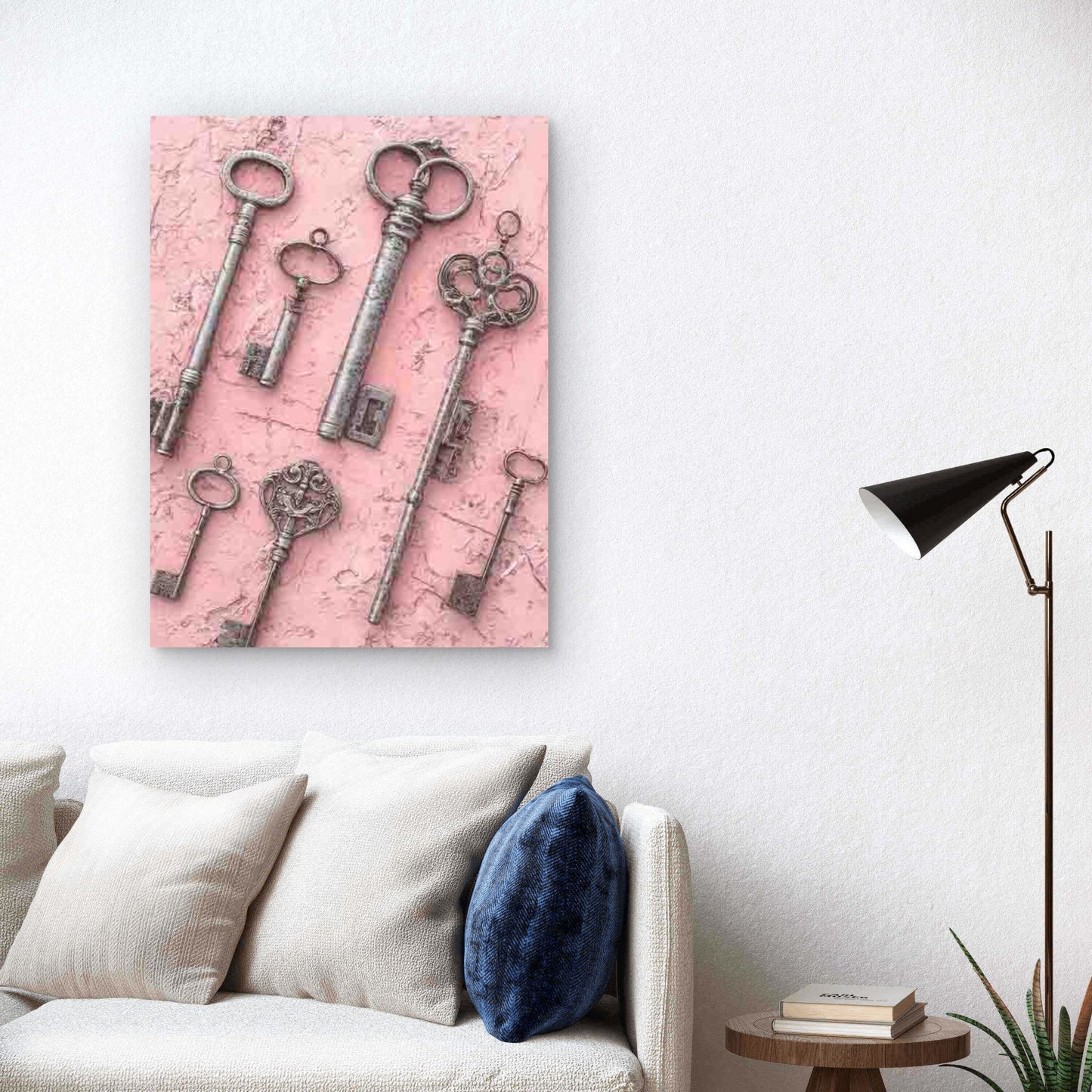 Vintage Skeleton Keys 40x60cm Metal Print Ready to Hang