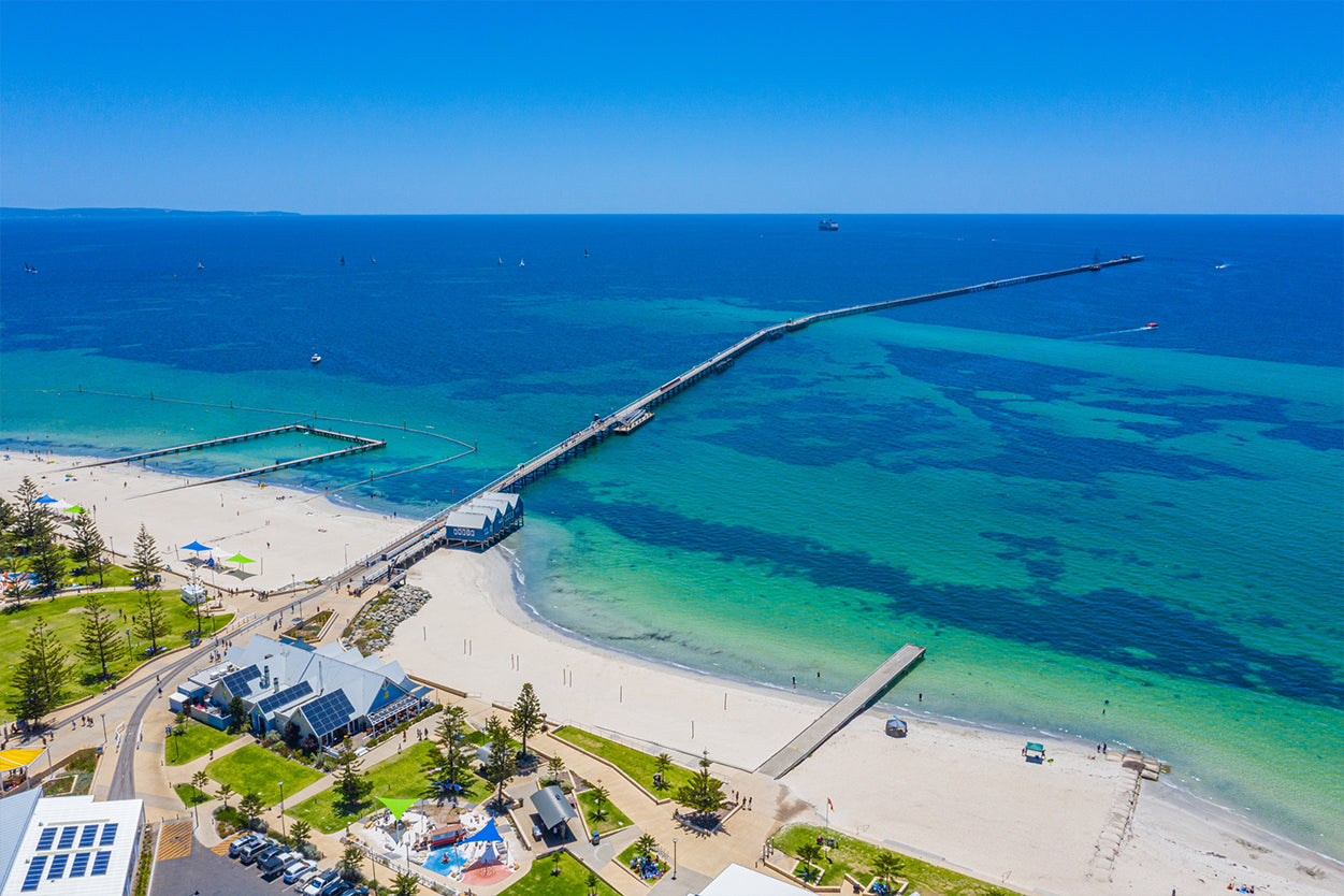 Busselton Jetty Western Australia Aerial View Wall Art Decor 100% Australian Made