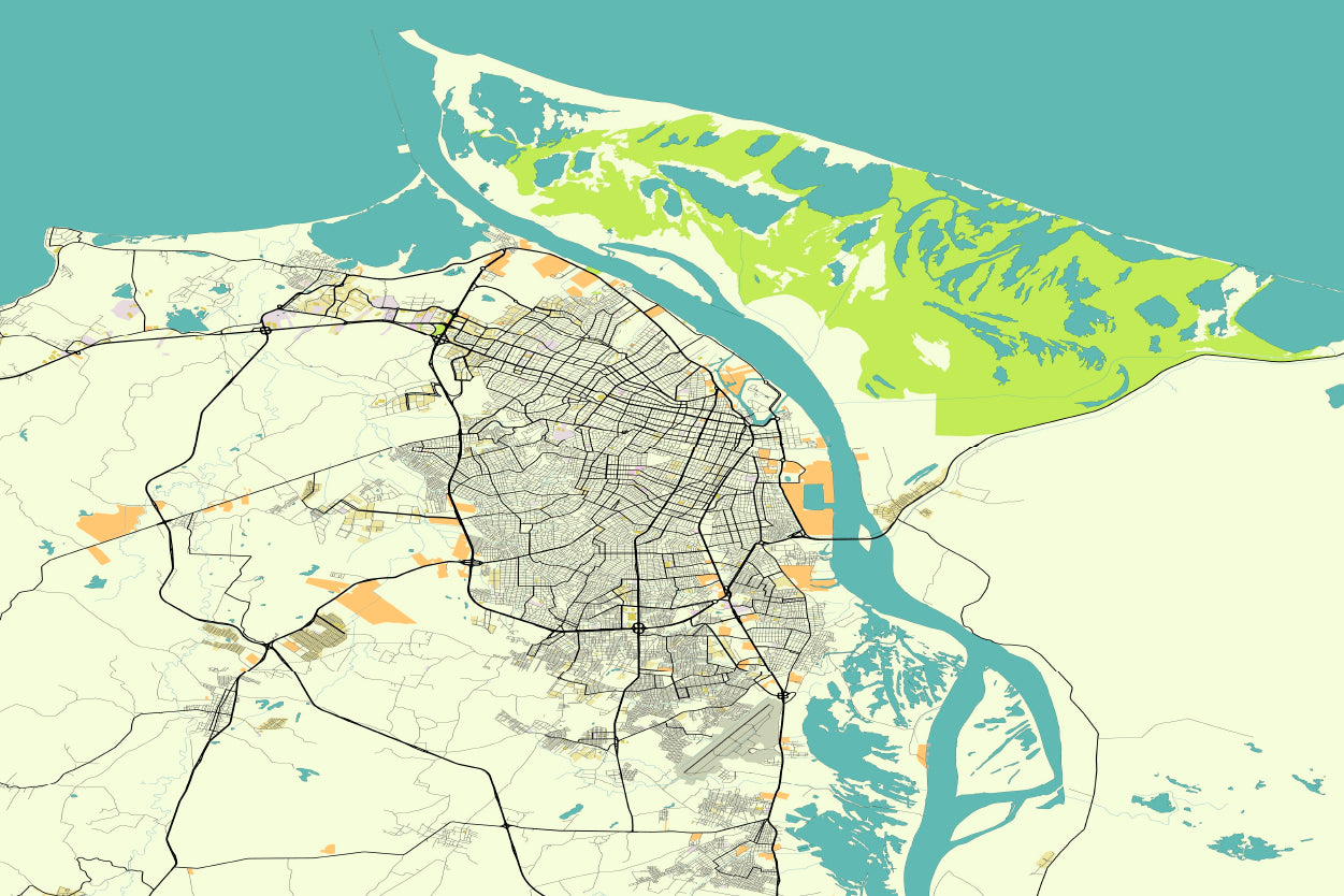Map Of Barranquilla, Atlantic, Colombia Home Decor Premium Quality Poster Print Choose Your Sizes - Bella Home Decor