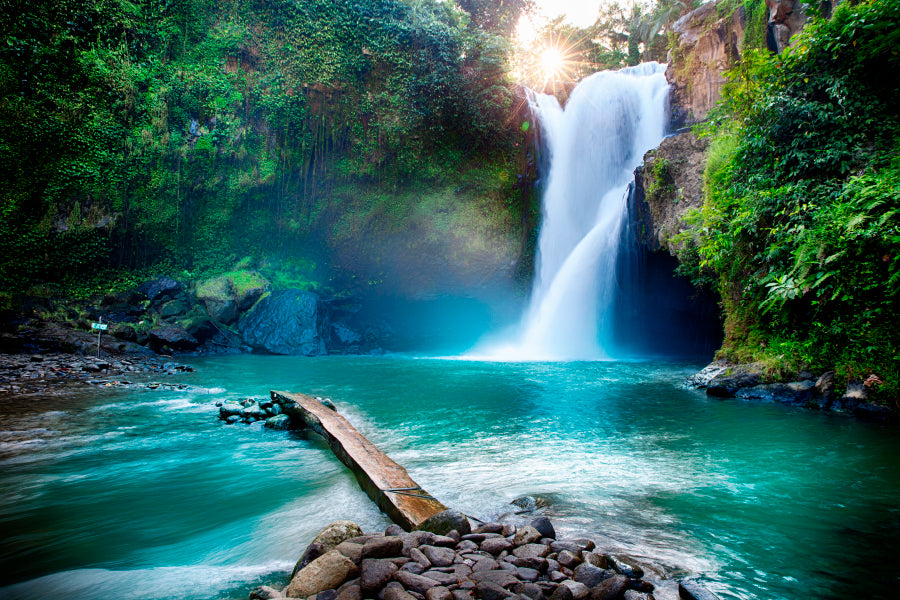 Secret Bali Jungle Waterfall Wall Art Decor 100% Australian Made - Bella Home Decor