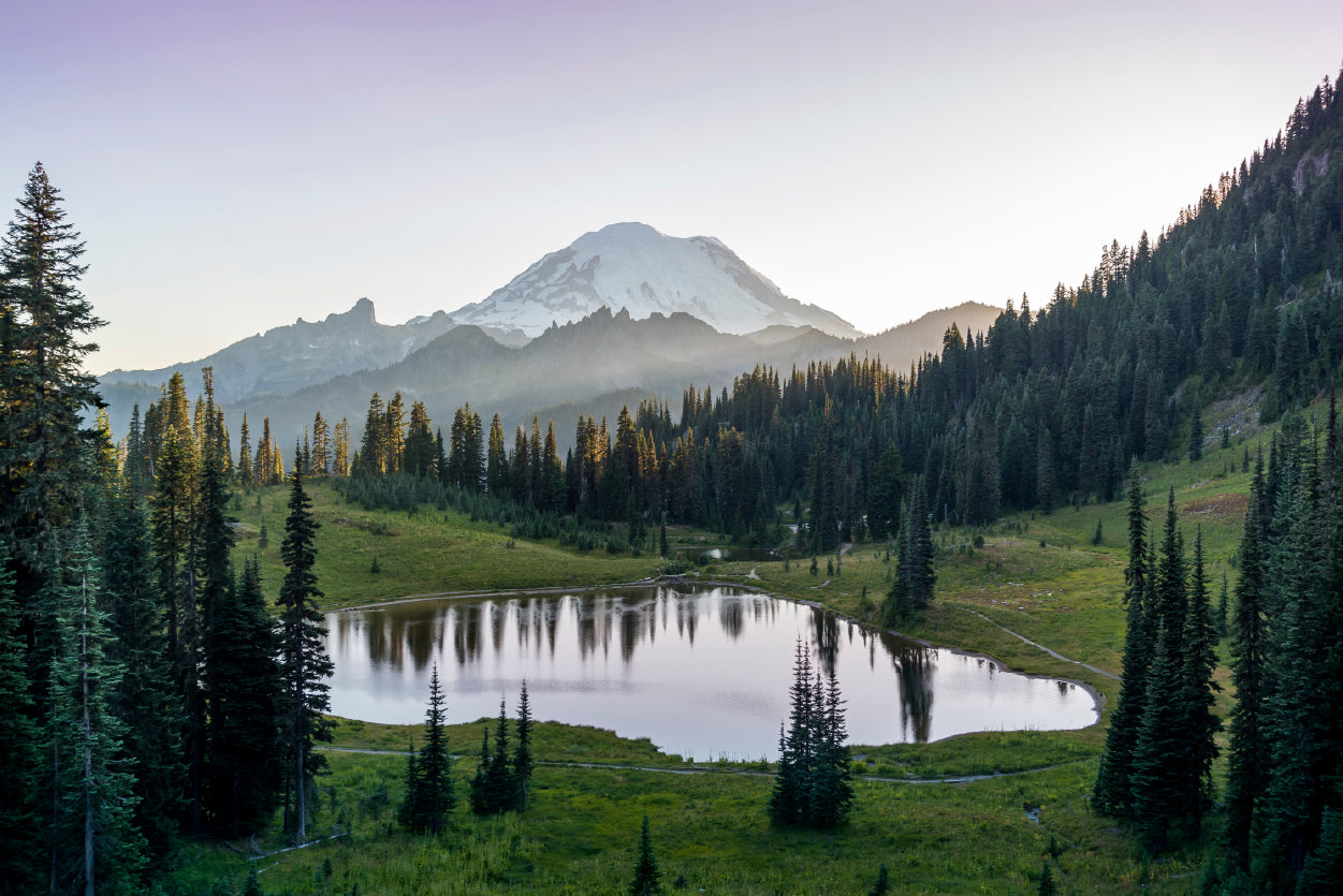 Scenic View of Lake Surrounded By Trees & Mountains Home Decor Premium Quality Poster Print Choose Your Sizes - Bella Home Decor