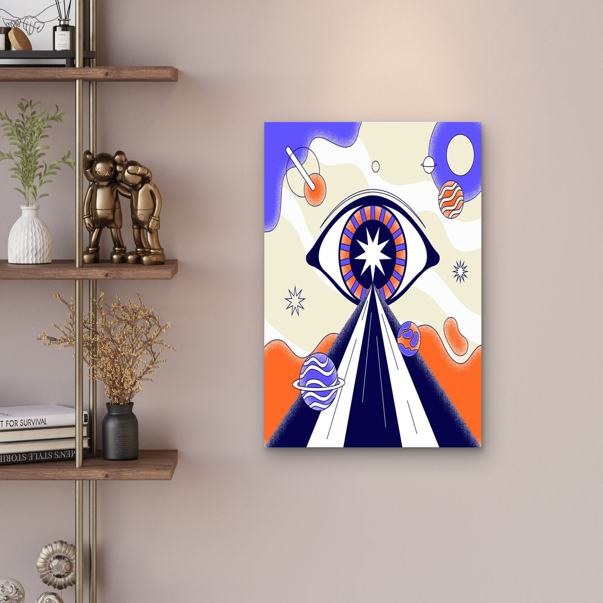 A Vision Of Cosmic Consciousness Through Space Metal Print Ready to Hang