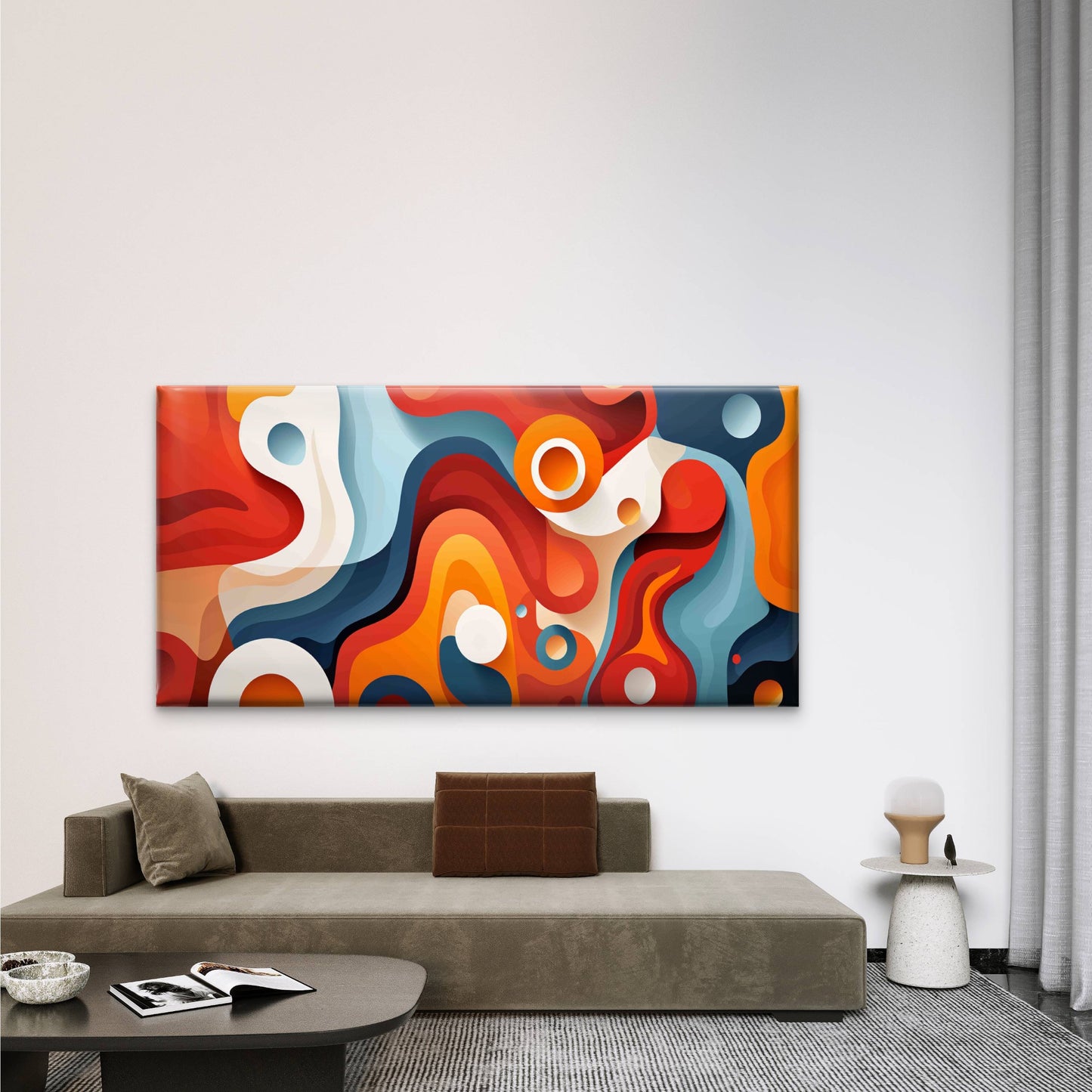 Abstract Colorful Background Wall Art Canvas Office Home Room Framed 120x60cm