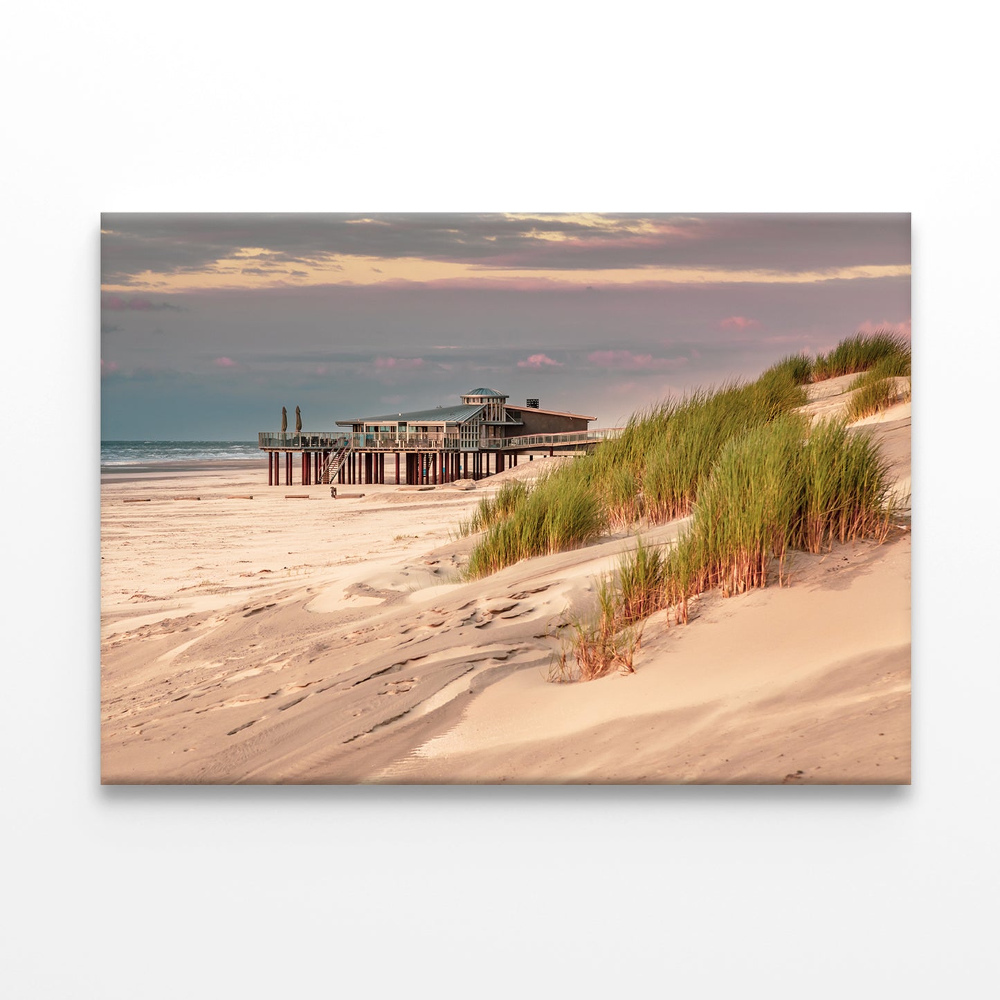 Sunset Over Dunes, Ameland Island Wall Art Decor 100% Australian Made