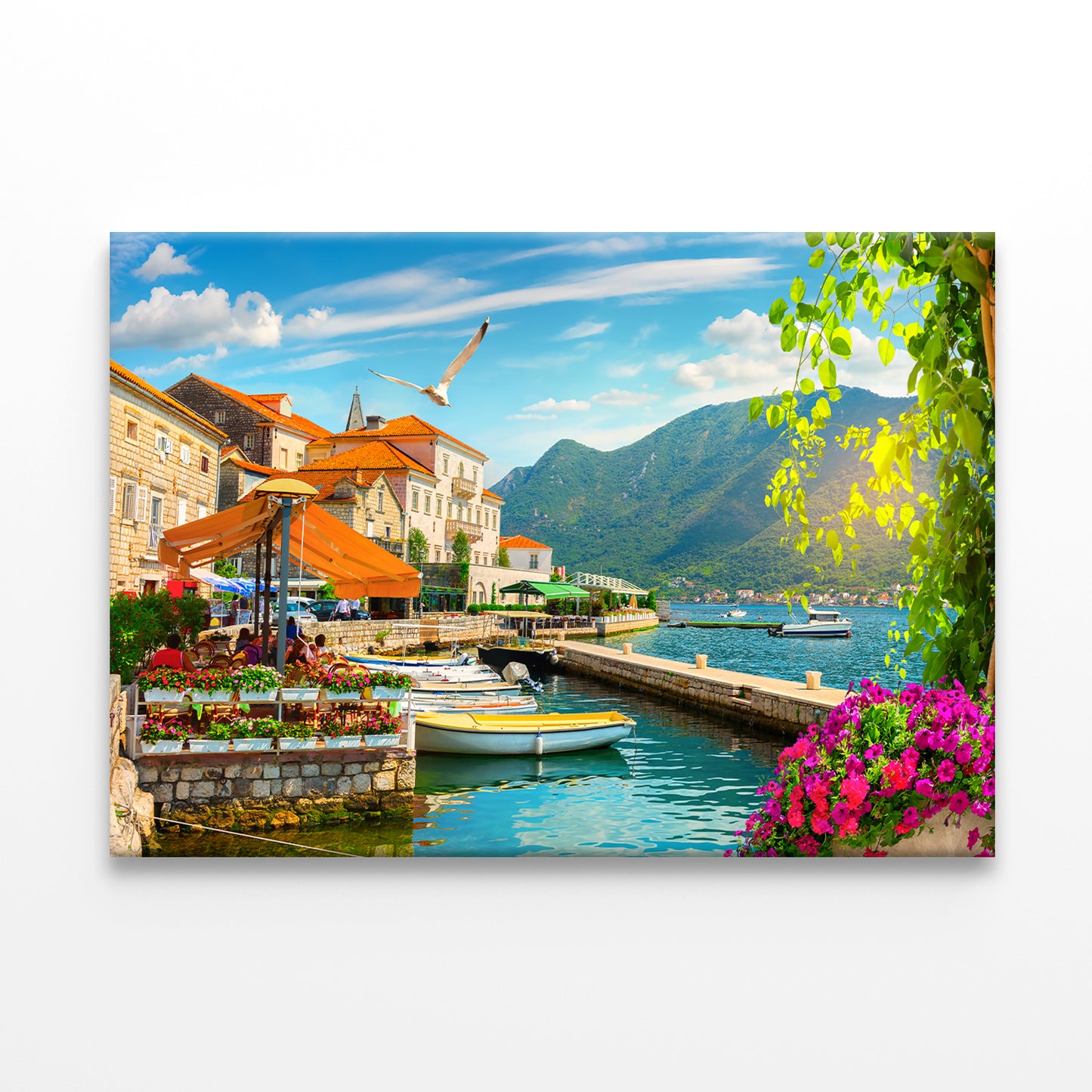 Perast City at Bay of Kotor Wall Art Decor 100% Australian Made