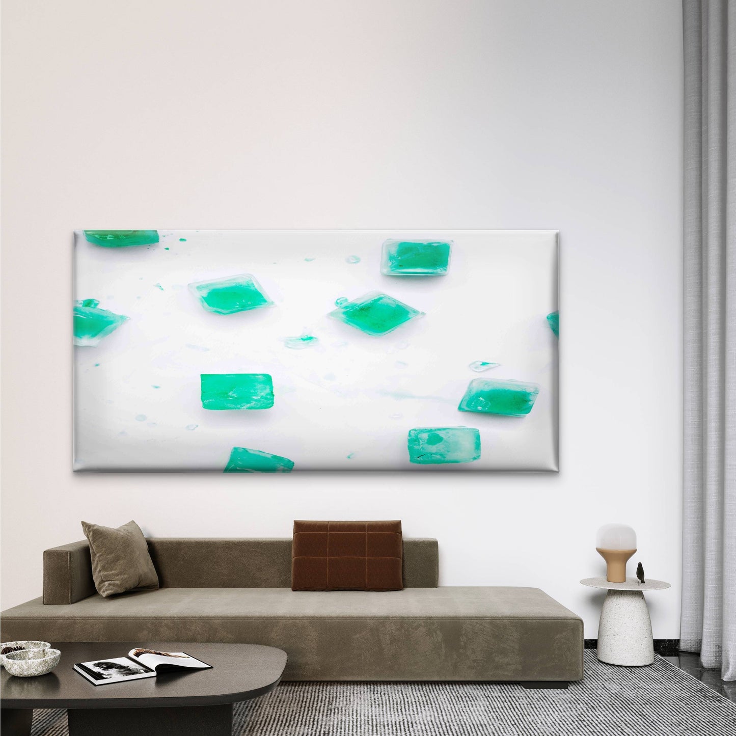 Flavored Ice Cubes Wall Art Canvas Office Home Room Framed 120x60cm