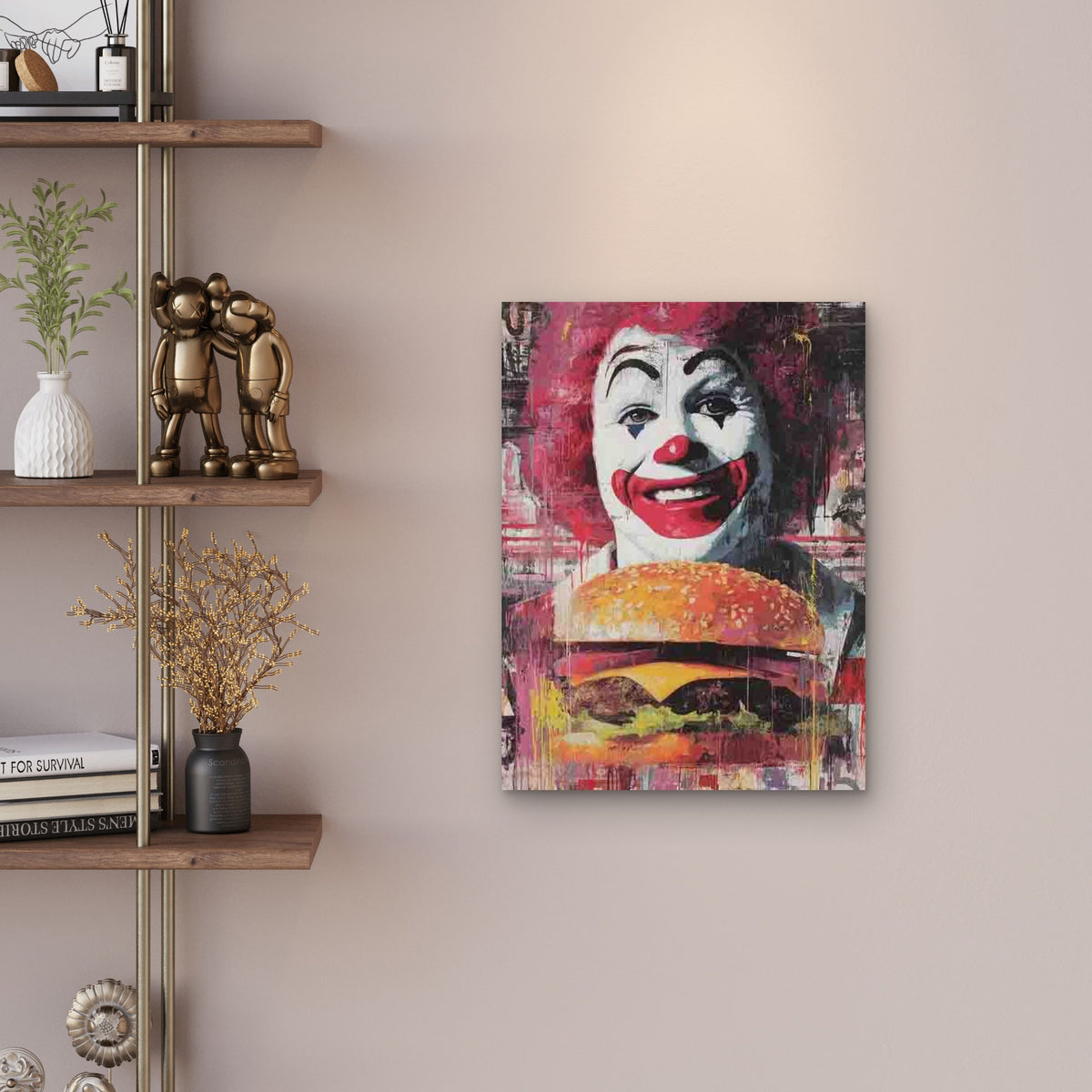 Serigraphy Pop Art Inspired by Warhol & Invader Metal Print Ready to Hang
