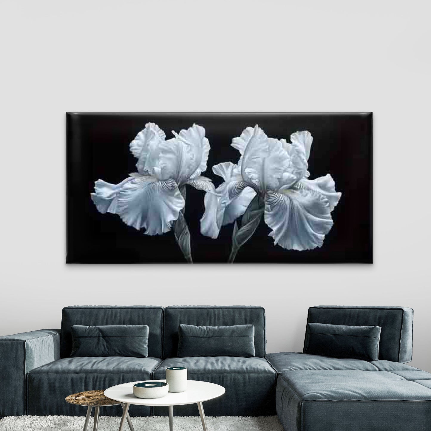 Botanical with Delicate Petals Wall Art Canvas Office Home Room Framed 120x60cm