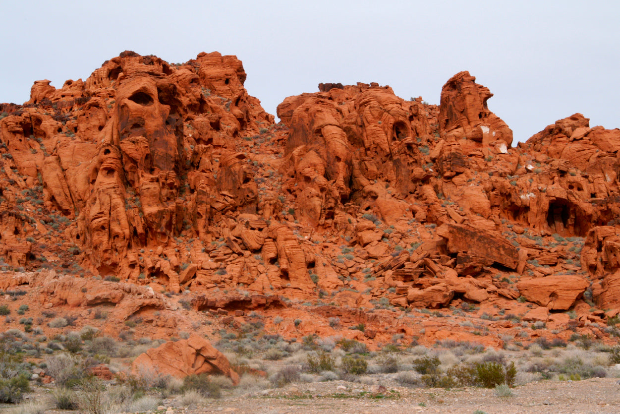 View of Brown Rocks Valley of Fire Home Decor Premium Quality Poster Print Choose Your Sizes - Bella Home Decor