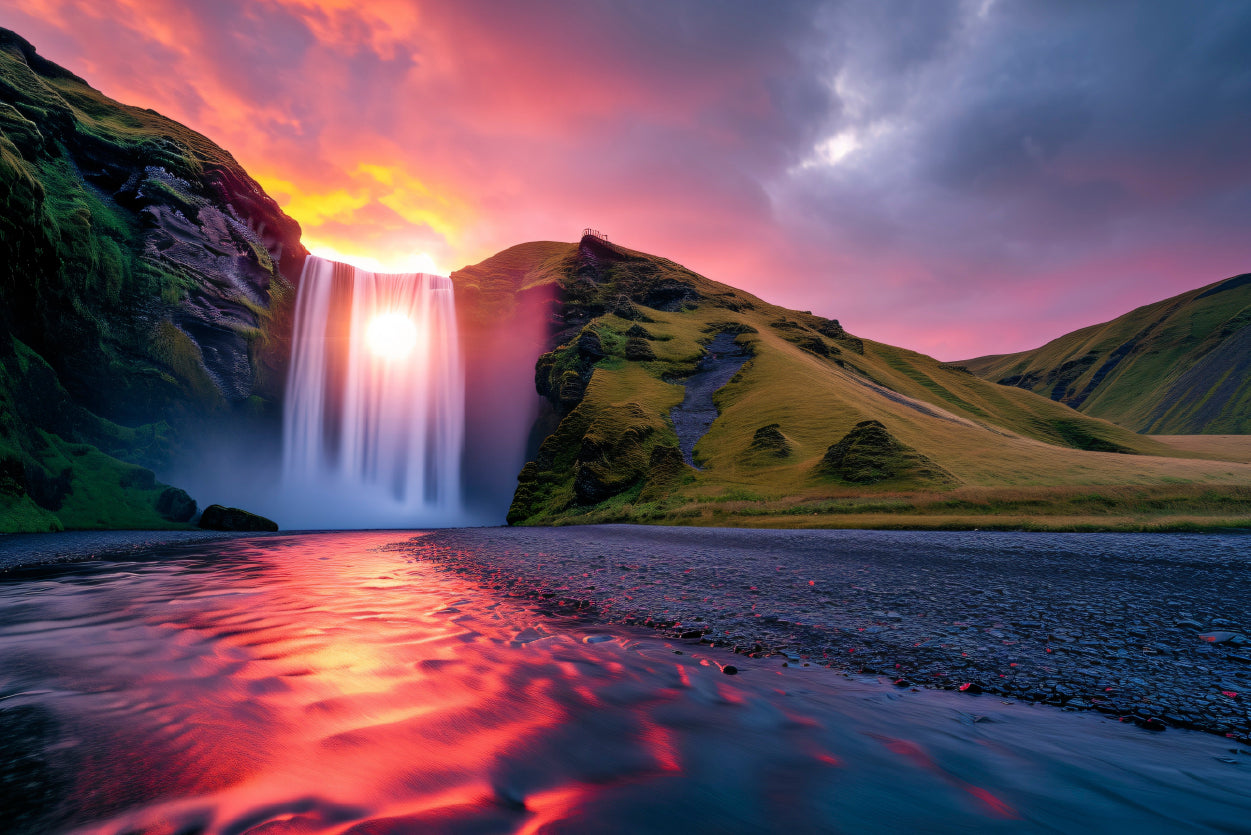 Amazing Views With and Waterfall Home Decor Premium Quality Poster Print Choose Your Sizes - Bella Home Decor