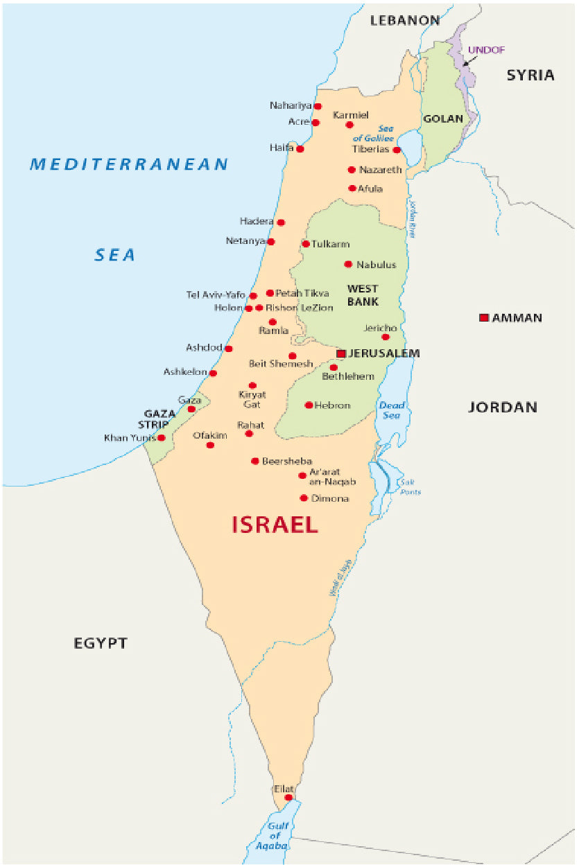 Israel Map Home Decor Premium Quality Poster Print Choose Your Sizes - Bella Home Decor