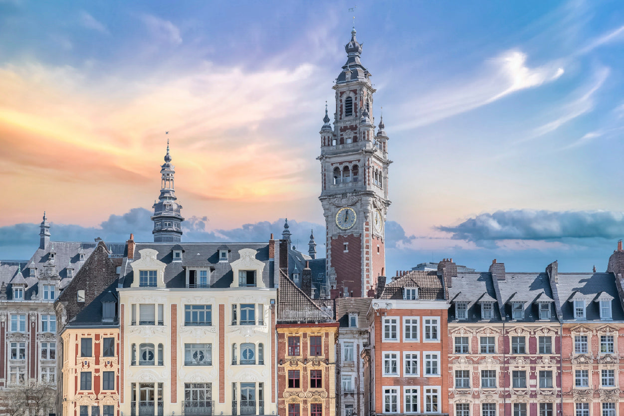 Lille City Centre Square and Sky Home Decor Premium Quality Poster Print Choose Your Sizes - Bella Home Decor