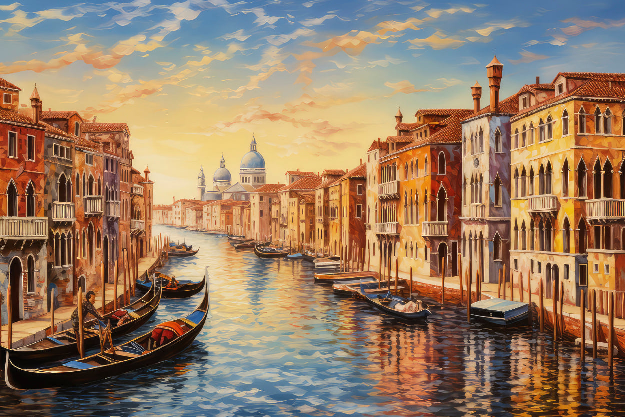 Venetian Architecture and Water Canal in Venice Home Decor Premium Quality Poster Print Choose Your Sizes - Bella Home Decor