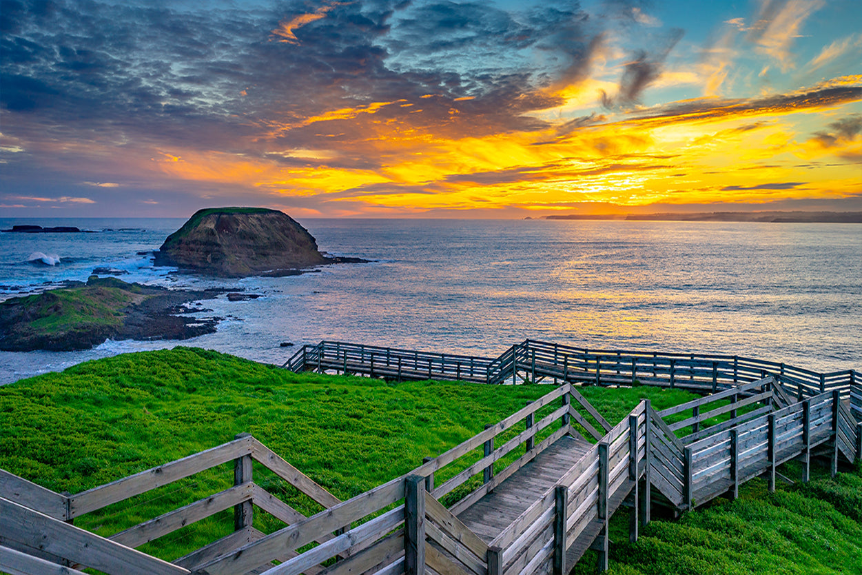 Phillip Island Victoria Sunset Timber Walkway Wall Art Decor 100% Australian Made