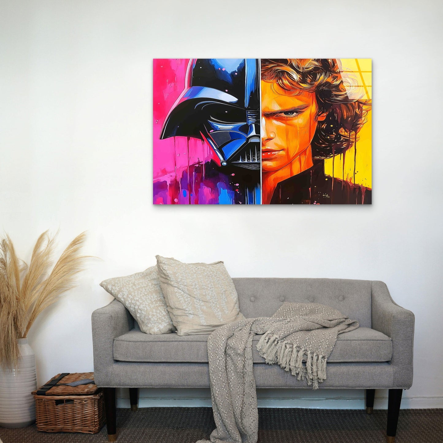 Sci-Fi Villain and Hero Tempered Glass Printing Wall Art Australian Made Quality
