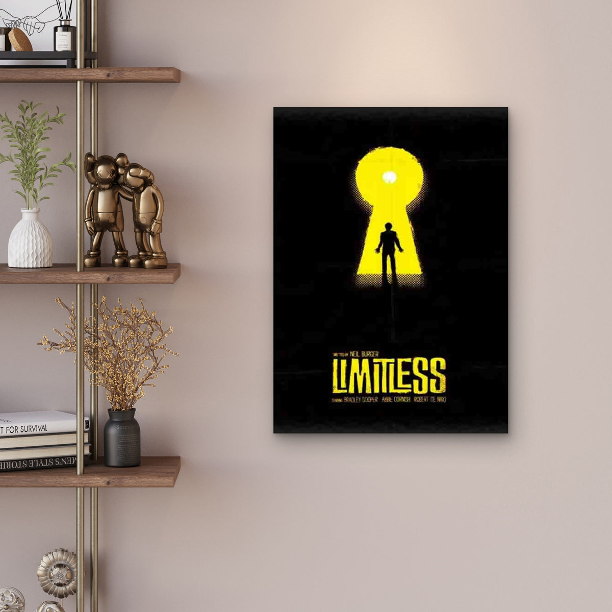 Limitless Keyhole Silhouette Metal Print Ready to Hang