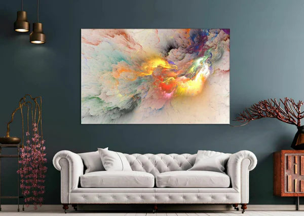 Yellow and Orange Abstract 90x60cm Print 100% Australian Made - Bella Home Decor