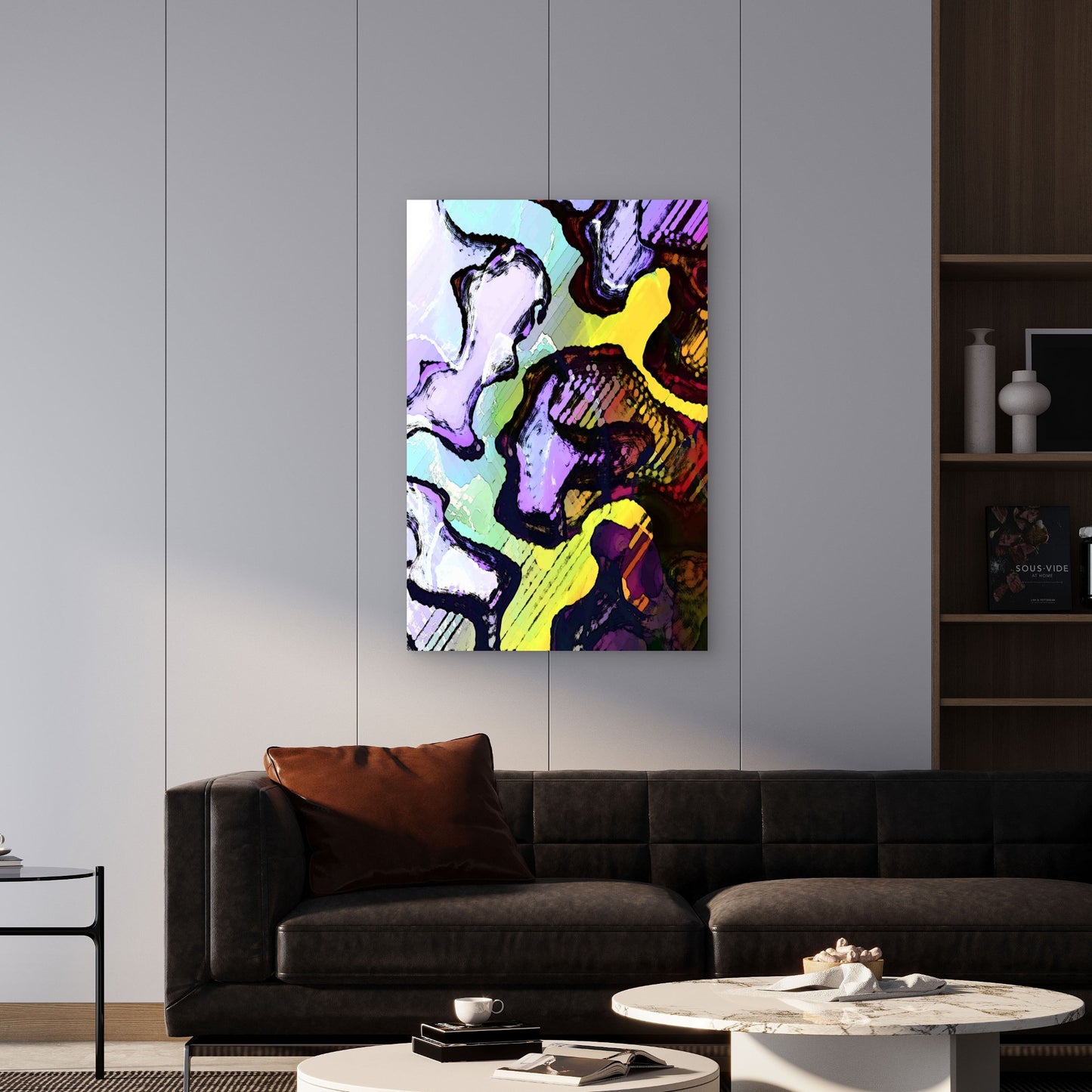 Whispers in Abstract Lavender 40x60cm Metal Print Ready to Hang