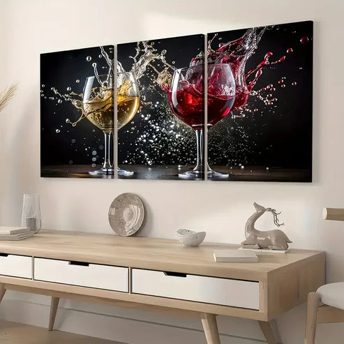 3pcs Cheers Bar Bartending Art Scene Wall Art Set Canvas Unframed - High Quality Print 100% Australian Made Wall Canvas - Bella Home Decor