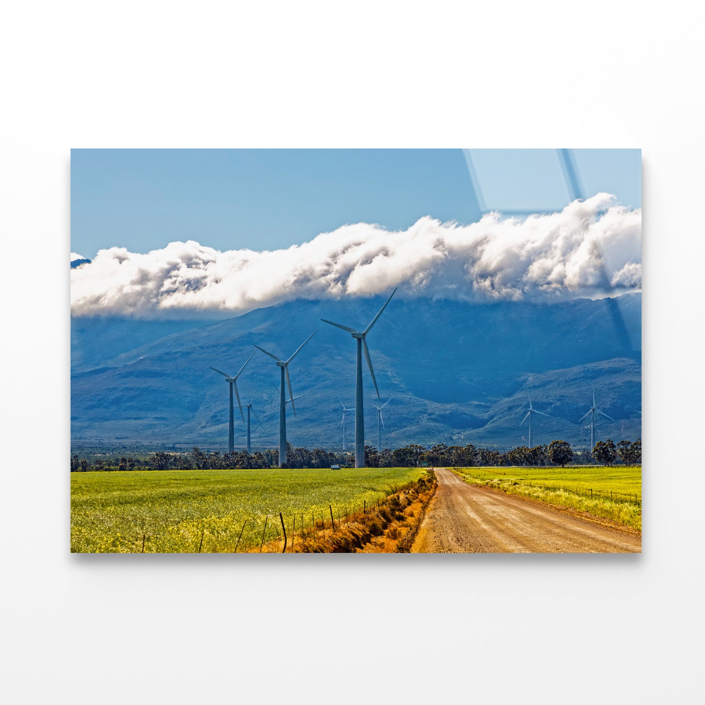 Wind Turbines and Heavy Clouds Acrylic Glass Print Tempered Glass Wall Art 100% Made in Australia Ready to Hang - Bella Home Decor